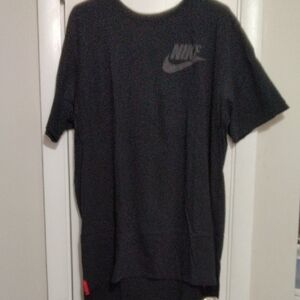 Nike Black Tee with Gray Logo